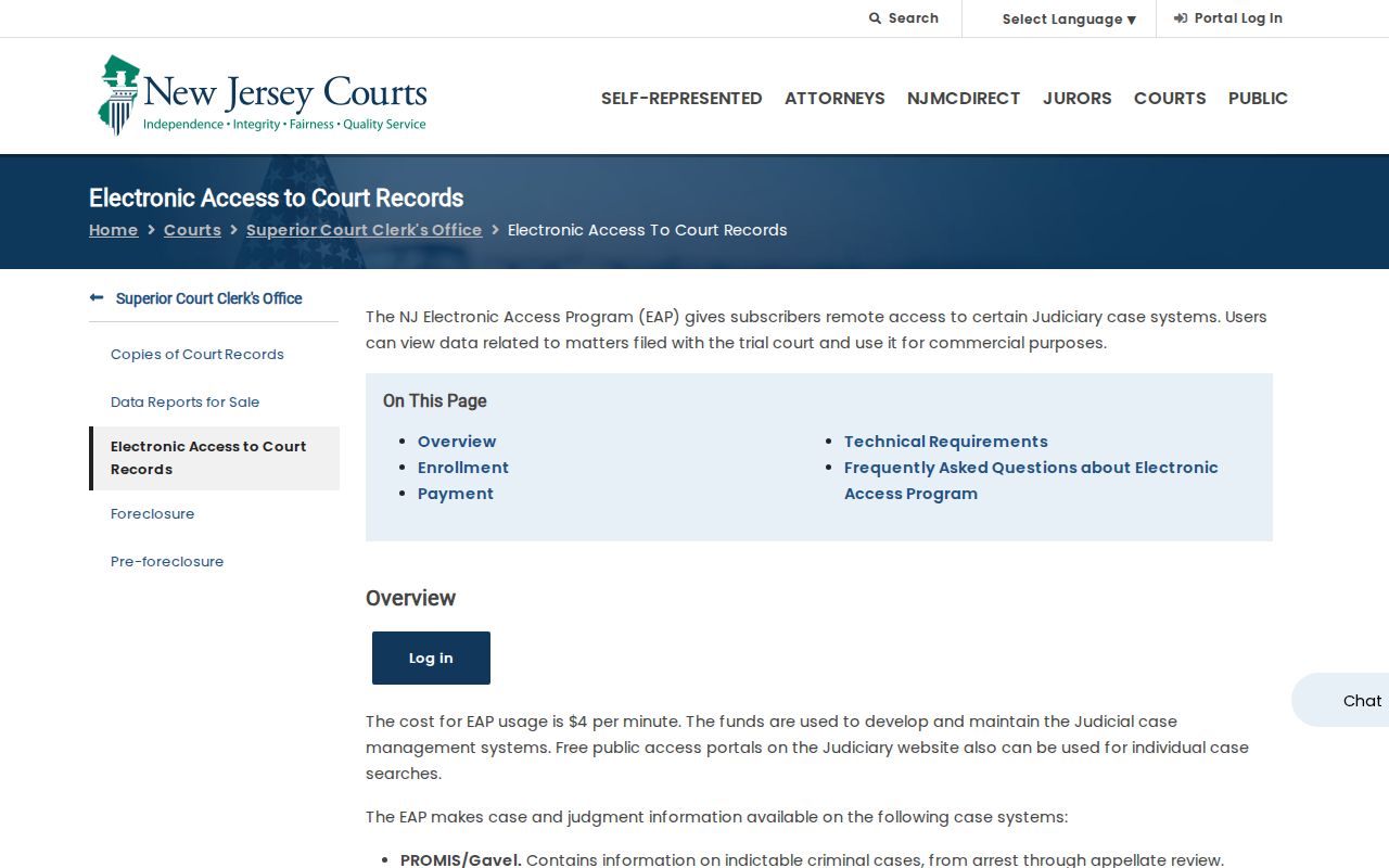 South Brunswick resident lookup NJ Courts electronic court access